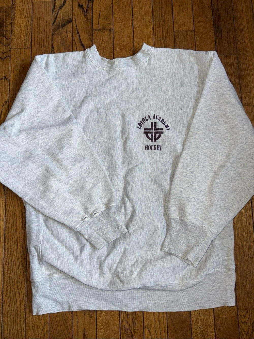 Hockey Light Gray Crewneck Sweatshirt
